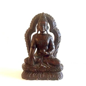Tibetan Wooden Buddha (1940s)