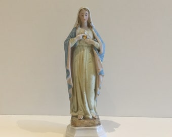 Rare Vierge au Sacré-Cœur (années 1930)