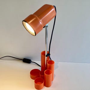 Space Age Design Vintage Vrieland (1970s) Table Lamp With Organizer