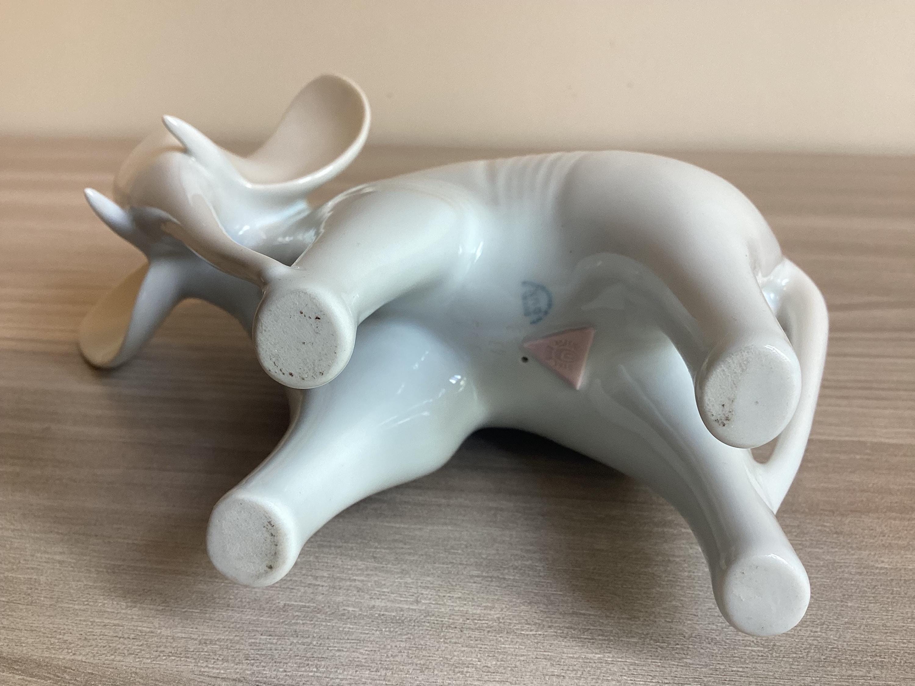 Vintage Porcelain Elephant | Royal Dux Bohemia 1960s, Jaroslav