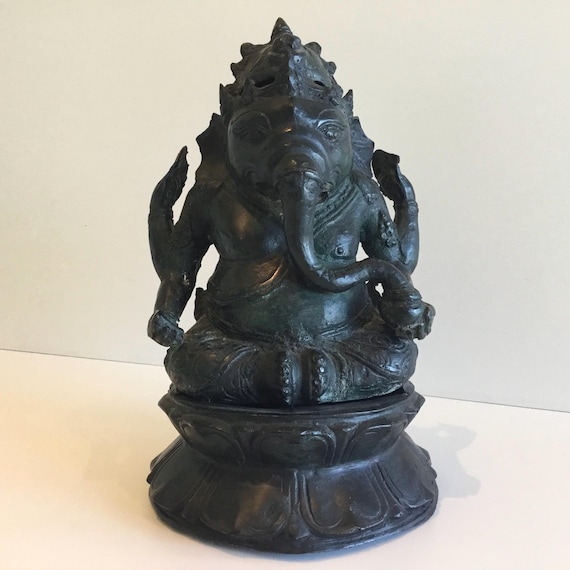 インドのガネーシャのブロンズ像（1900年代） - Etsy 日本