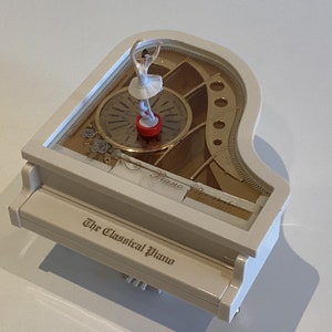 Mechanical Classical Piano Music Box Dancing Ballerina White