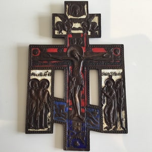 Antique Jesus Crucifix (1700s) Orthodox Icon Origin Ukraine