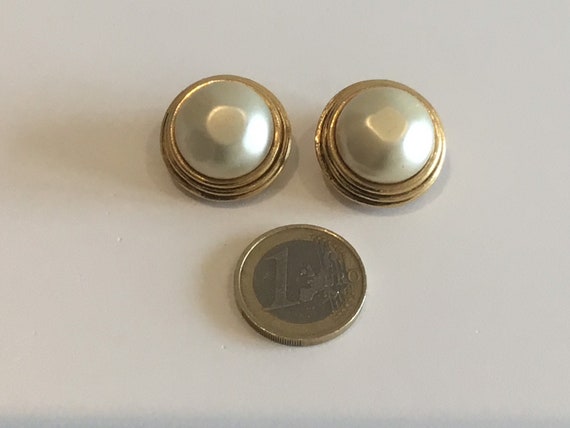 Authentic  Chanel Gold Tone Earrings (1970s) Made… - image 4