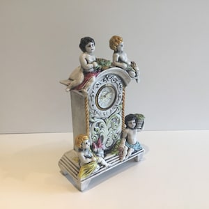 Rare Porcelain Clock (1950s) Mercedes Made In West Germany