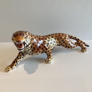 Italian Ceramic Leopard (1970s) Giovanni Ronzan, Lenci School