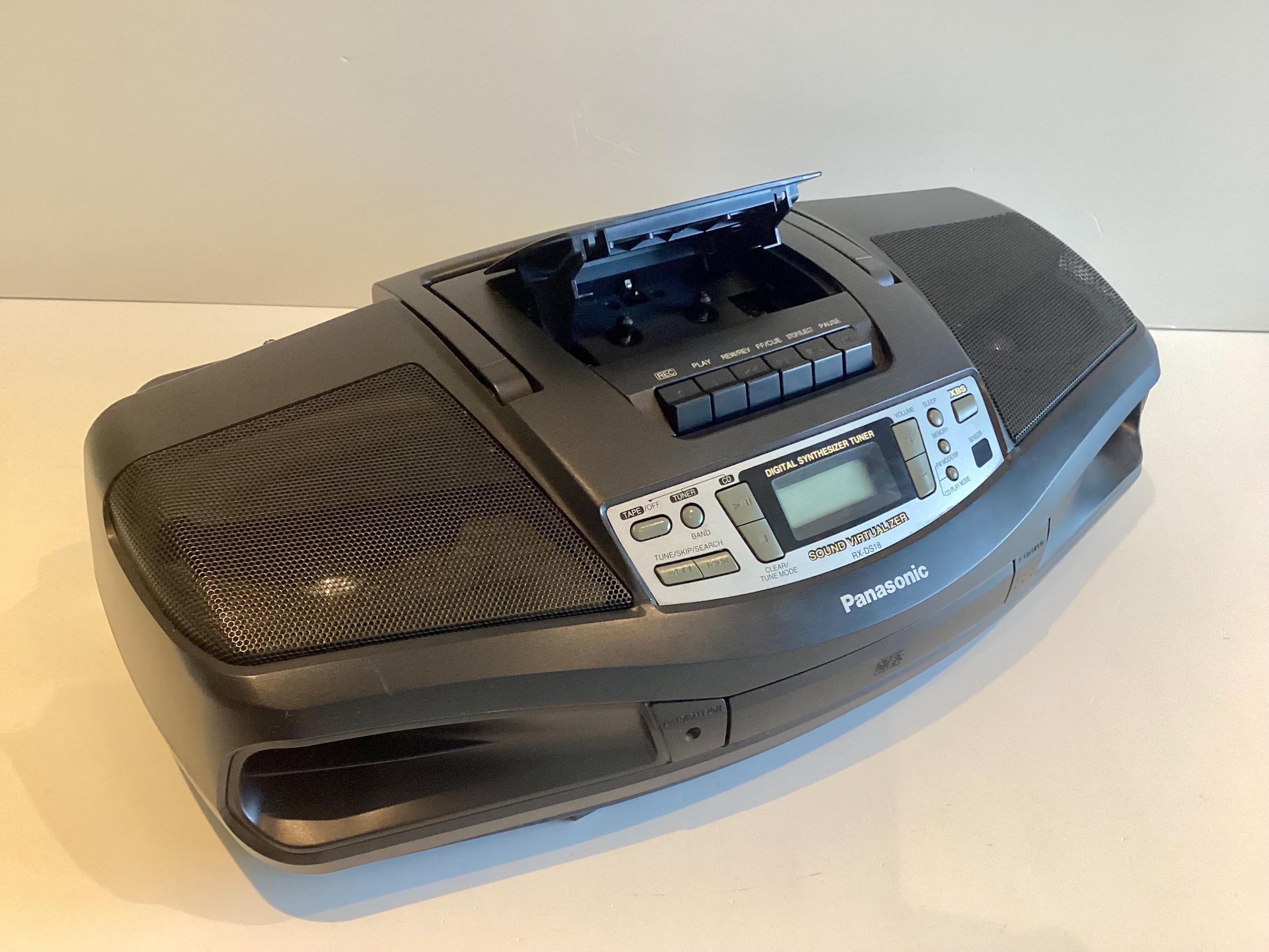 Vintage Boombox | 1990s Panasonic RX-DS18 CD Radio Cassette, XBS