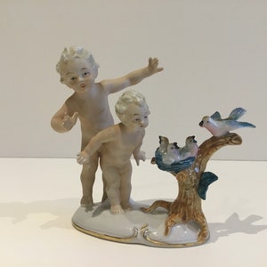 Carl Scheidig Grafenthal Porcelain Figurine (1930s) Children With Birds