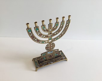 Seven Arms Hanukkah Menorah (1960s) Israel