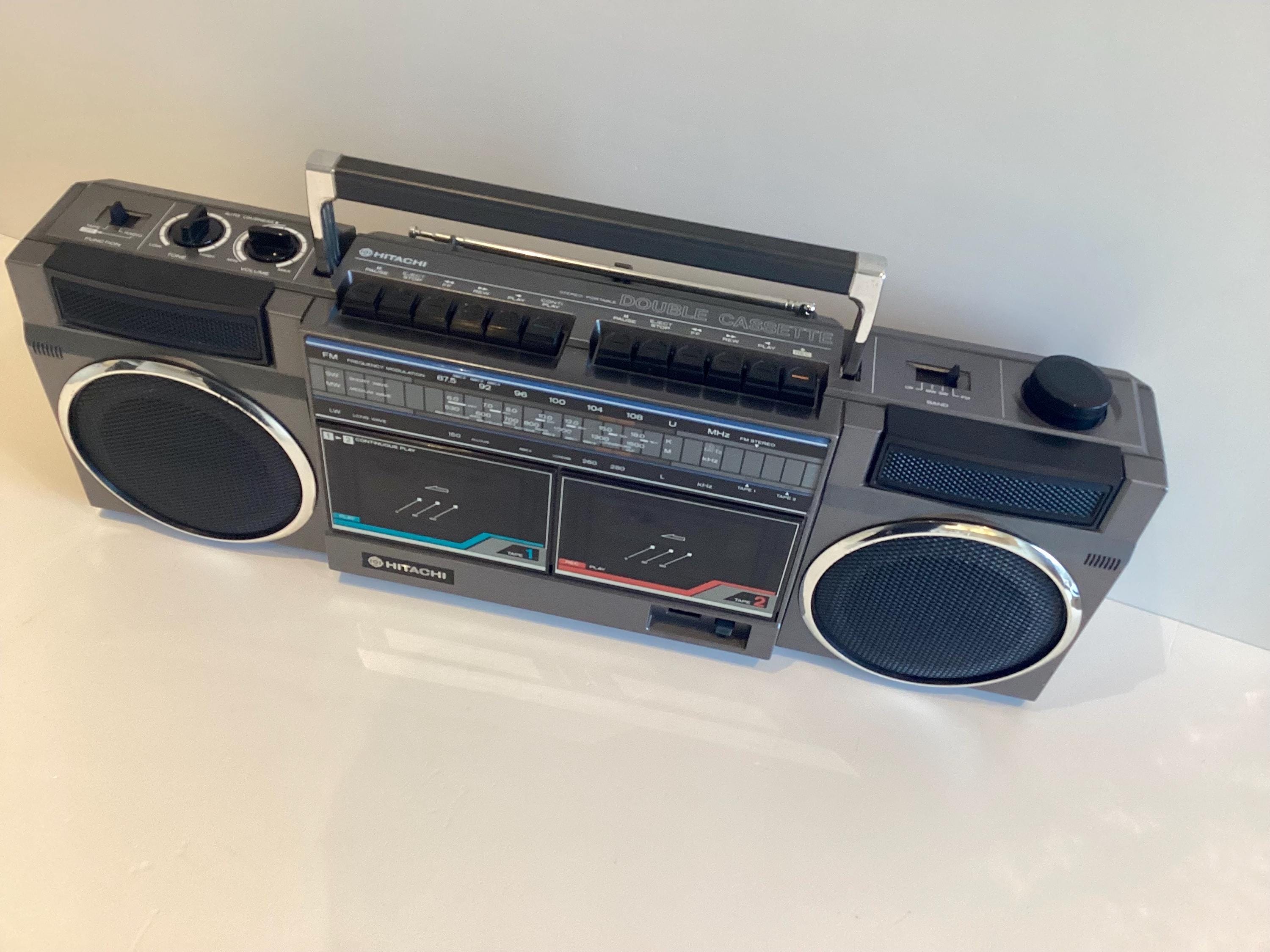 Stream MisoilePunch　/　I Re:s：中古CD Vintage Boombox | 1986 Hitachi TRK-W24E, Working Stereo Radio