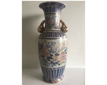 Vase chinois peint à la main (années 1970)