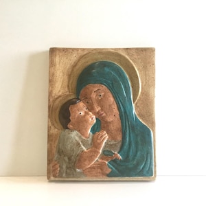 Madonna With Child Bass Relief Icon (1972) Diego Casella