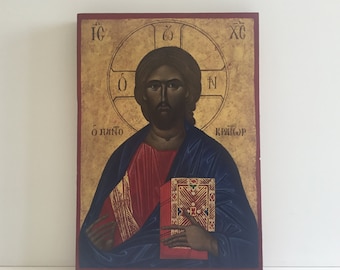 Pantocrator Christ Icon (1950s) Origin Greece