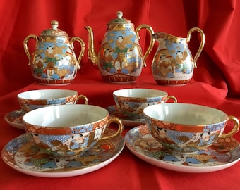 Satsuma Porcelain Tea Set  (1920s)