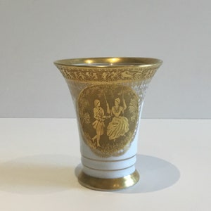 Porzellan Vase mit Goldüberzug (1921) DW Karlsbader