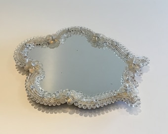 Original Murano Glass Mirror (1950s) Venice, Made In Italy