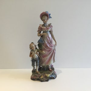 Large Sculpture Vintage V.E.B. Porcelain Lippelsdorf (1950s) Made In Germany