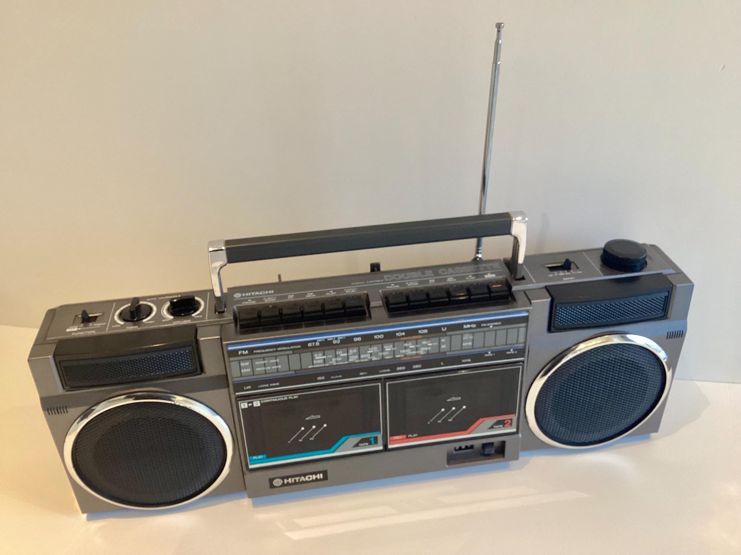 Vintage Boombox | 1986 Hitachi TRK-W24E, Working Stereo Radio