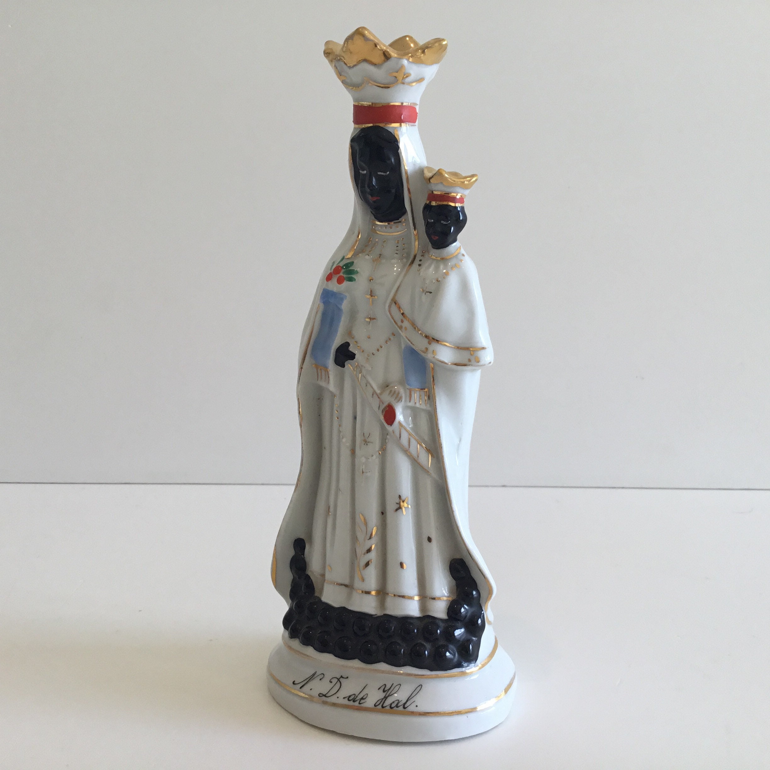 Black Madonna Statue Vintage Notre Dame De Halle Hand Painted (1930s ...