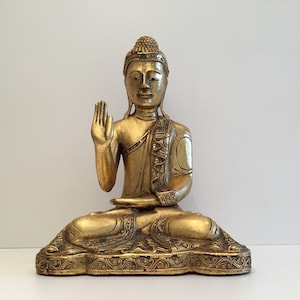 Large Size Burma Buddha In The Abhaya Mudra (1950s)