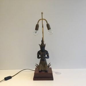 Theppanom Sacred Angel Lamp (1950s) Bronze Statue