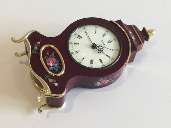 Vintage Alarm Clock (1950s) Swiss Made, 8-day Mechanical Movement