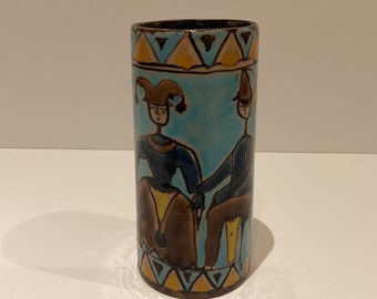 Elio Schiavon (années 1960) rare vase, céramique moderniste, Padoue, fabriqué en Italie