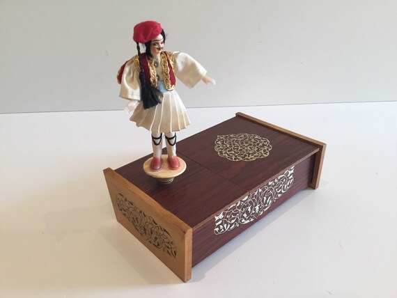 アンティーク イタリア製オルゴールサイズ約13×12cm