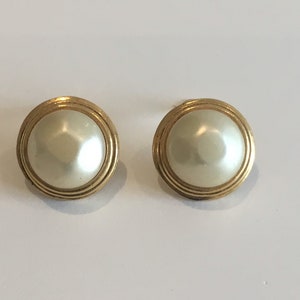 Authentic  Chanel Gold Tone Earrings [1970s] Made In France.