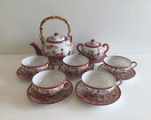Antique Japanese Tea Set (1900s) Hand-Painted