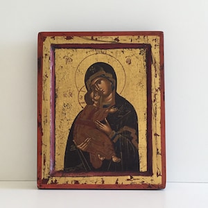 Madonna With Child (1930s) Orthodox Icon Origin Greece