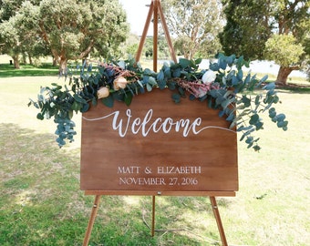 Welcome Wedding Sign. Wooden Welcome Wedding Sign. Rustic Wedding.  Wedding Decorative Sign. Wedding Ceremony Sign.