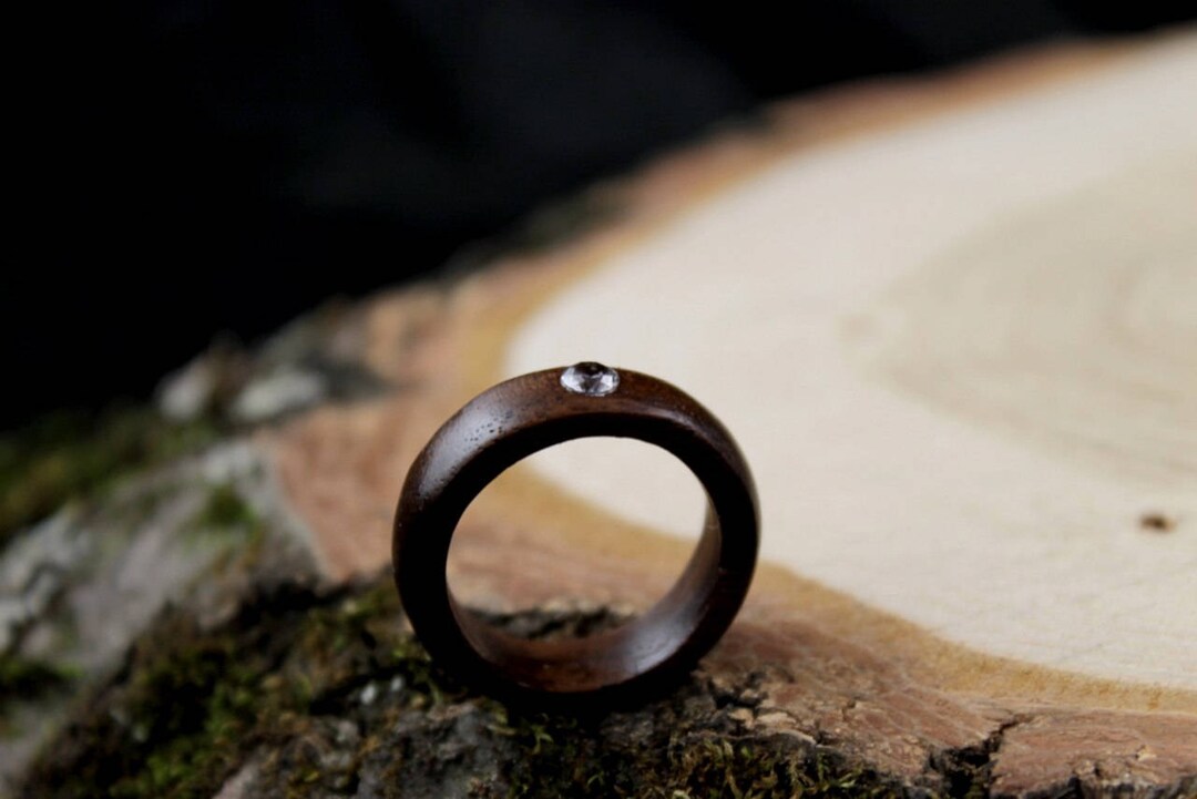 Engagement Ring Wood Engagement Ring Womens Wooden Ring Etsy