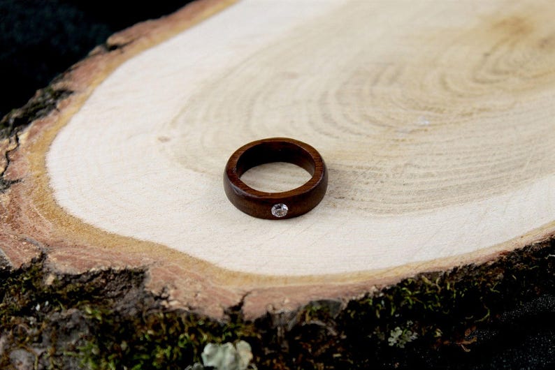 Engagement Ring Wood Engagement Ring Womens Wooden Ring Etsy