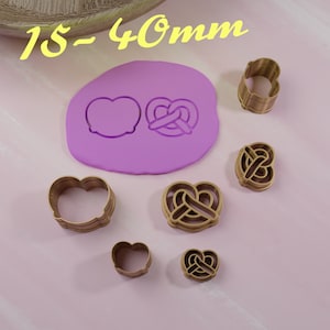 Brezel Clay Cutter cutter/imprint separate **my3dbase** ideal for polymer clay and dough