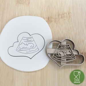 Diameter 5-10cm Baby Ultraschall /Schwangerschaft /Keksstempel/ cookie cutter  Ausstechform Keksausstecher Plätzchen Fondant Ausstecher