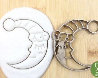 Diameter 5-10cm Schlafender Mond Biscuit stamp / cookie cutter  Ausstechform Keksausstecher