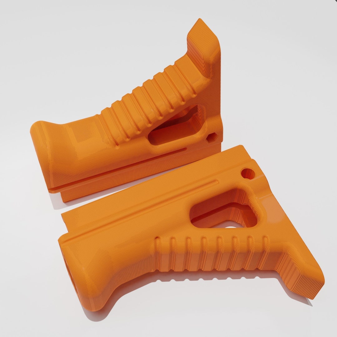 Small Angled Fore Grip for Nerf Blasters nerf/ Picatinny Rail 90mm