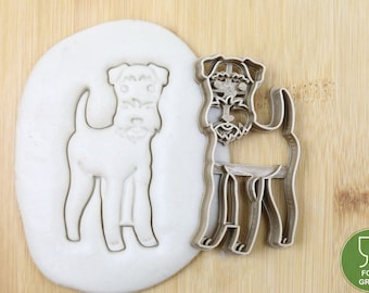 Diameter 5-10cm Airedale Terrier Hund Biscuit stamp / cookie cutter  Ausstechform Keksausstecher Plätzchen Fondant