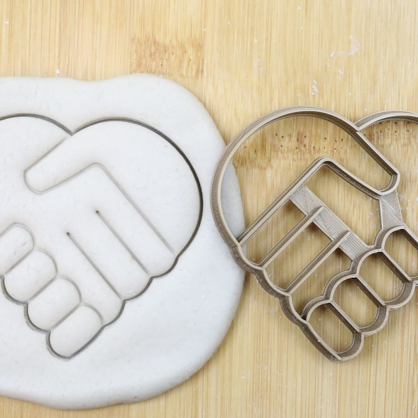 Diameter 5-10cm Handshake heart cookie cutter  Ausstechform Keksausstecher Keksstempel Fondant