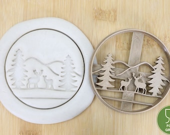 Keksausstecher Diameter 5-10cm Hirsch/ Elch/ Wolf/ Bär --- Elk/ Forest / Wolf/ Forest/ Deer /Bear/Tree of Life cookie cutter Ausstechform