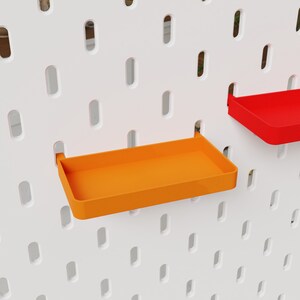 Storage tray for skadis pegboard several sizes and colors image 3