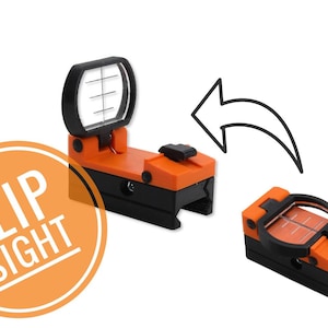 Nerf rail compatible flip sight, two colored