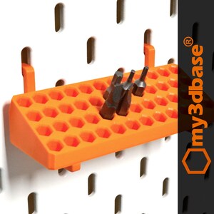 Bit mount for skadis: Ikea pegboard compatible
