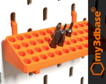 Bit mount for skadis: Ikea pegboard compatible