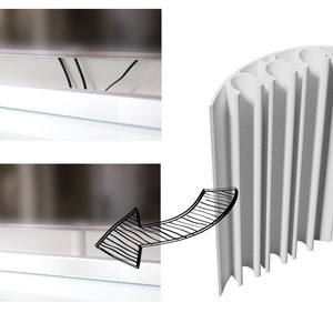 Cable duct/ cover TV 20cm long for three 6mm cables
