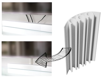 Cable duct/ cover TV 20cm long for three 6mm cables