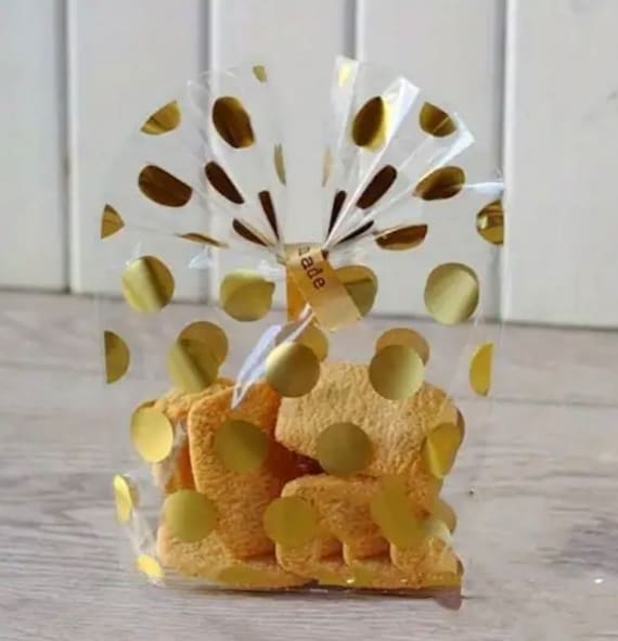Durchsichtig Gebäcktüten,Weihnachten Plätzchentüten, Candy Süßigkeiten Tüten mit Twist Krawatten für Bonbon Plätzchen 5 Sorten zur Auswahl