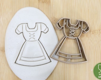 Staedter Stampino Per Biscotti Dirndl In Acciaio Inox - 6,5 Cm - Forma A Goffratura Per Pasta Di Zucchero, Fimo E Saponi - Lavabile In Lavastoviglie