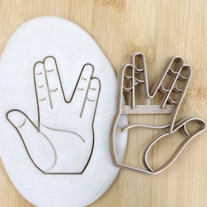 Diameter 5-10cm Hand Signal Volcanic Greeting/Horn Sign/Love/Peace/Praise/Shaka Sign cookie cutter  Ausstechform Keksausstecher